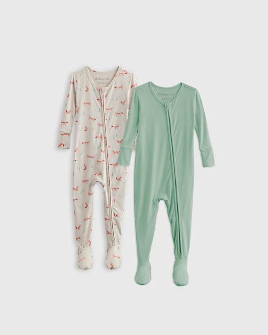 Bamboo Tight Fit Footie Pajamas 2-Pack - Toddler Boy
