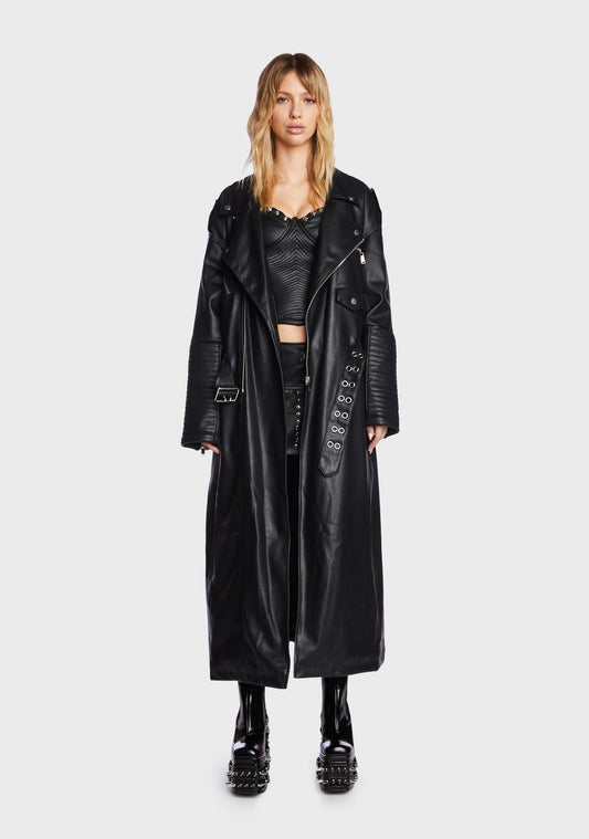 Circuit Breaker Moto Trench Coat