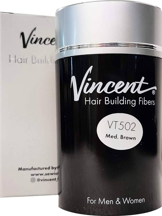 Vincent Hair Building Fibers Medium Brown .78oz/22g