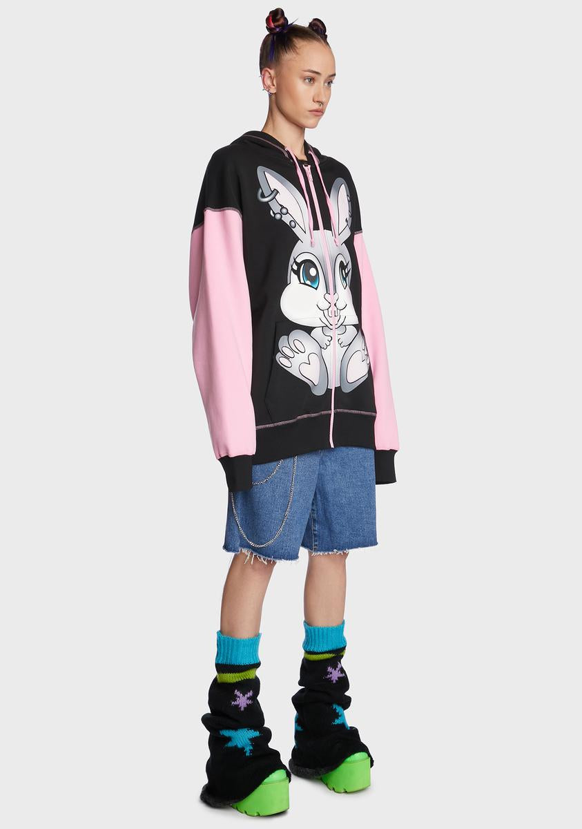 Bunny Haze Graphic Hoodie