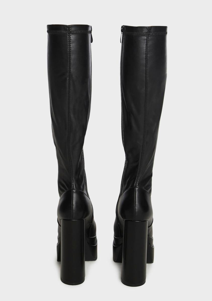 Black Maxine Platform Boots