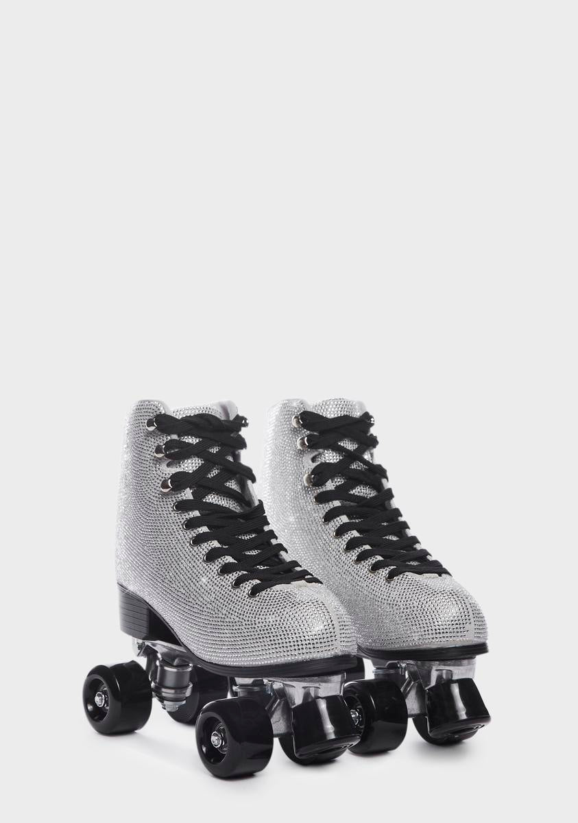 Catching Wind Rhinestone Roller Skates