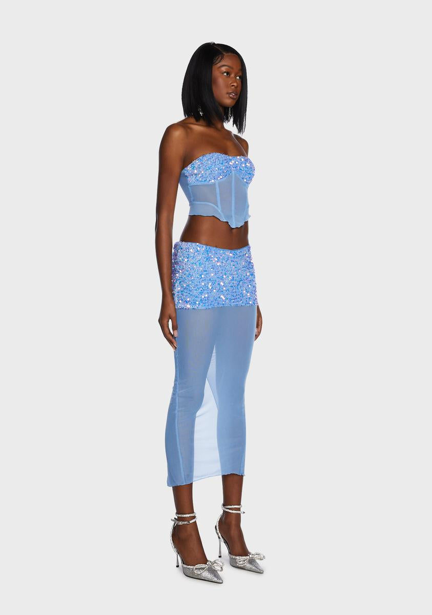 Sapphire Raise Your Glass Skirt Set