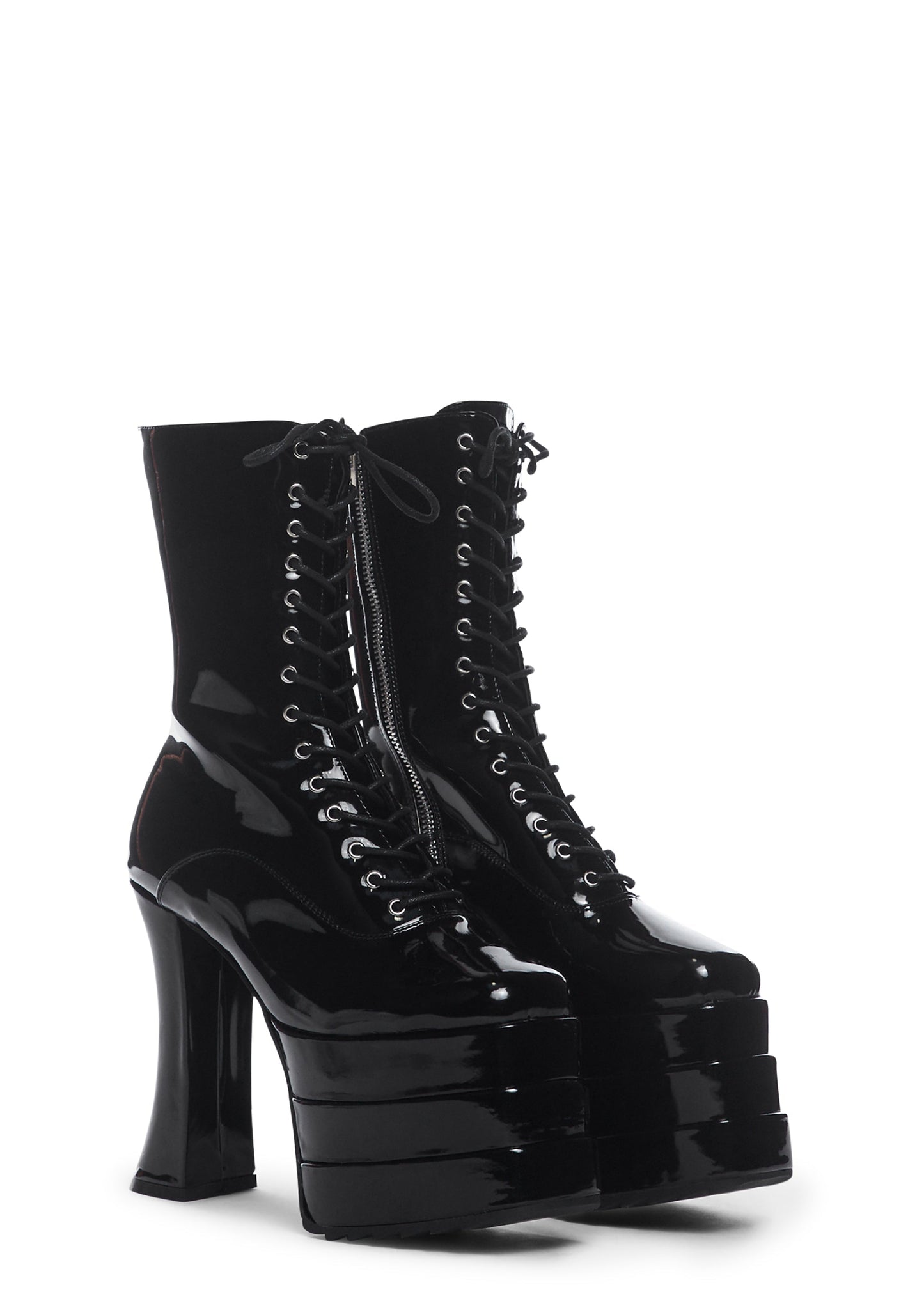 Black Lost Puppets Platform Boots