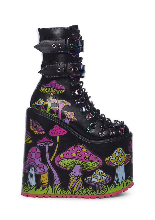 Psychedelic Fairytale Double Stack Traitor Boots