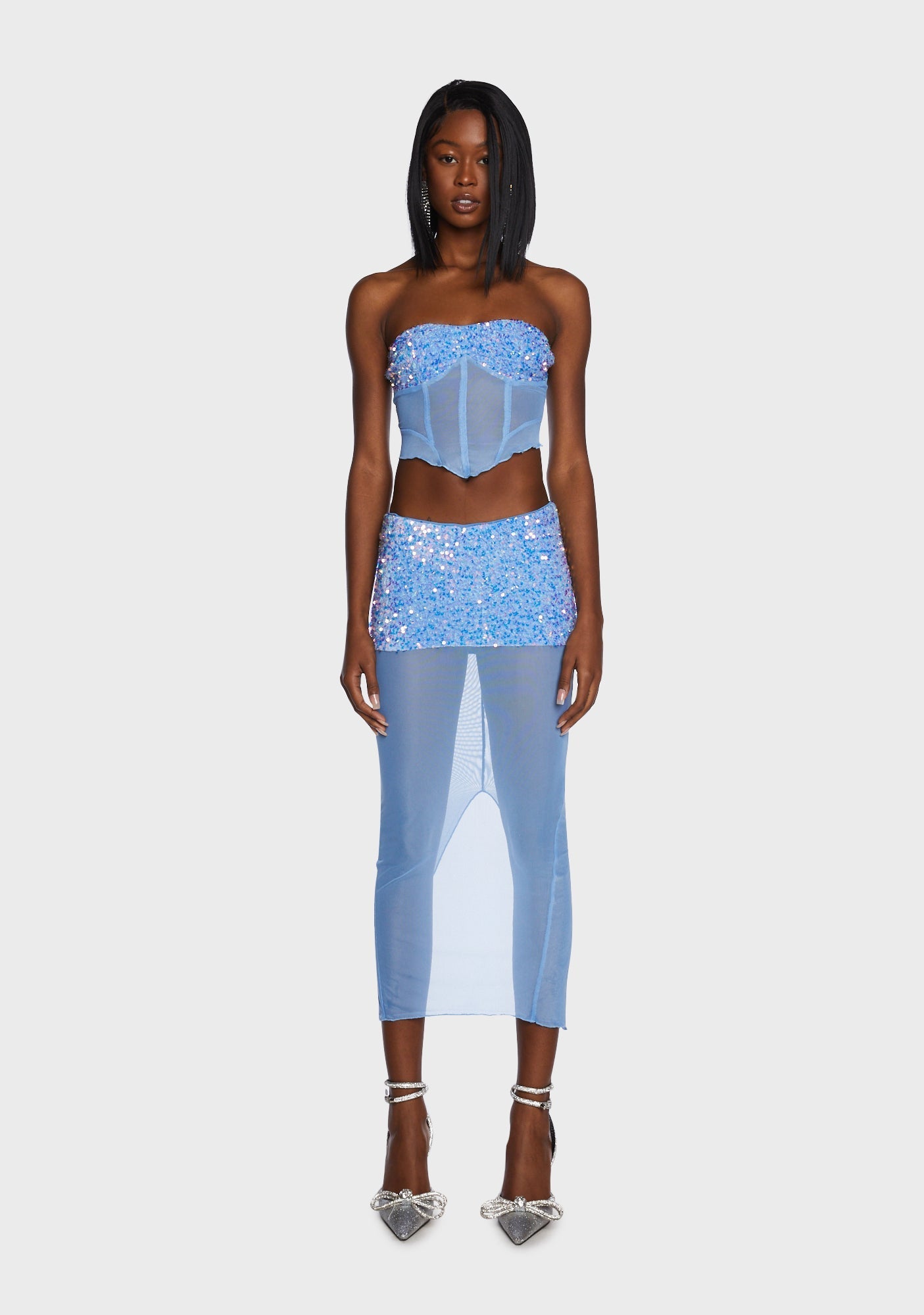 Sapphire Raise Your Glass Skirt Set