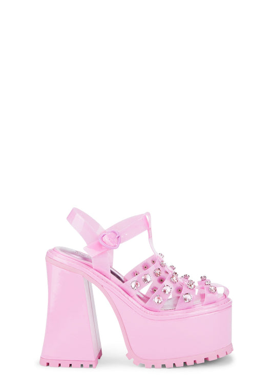 Self-Love Club Platform Heels - Pink