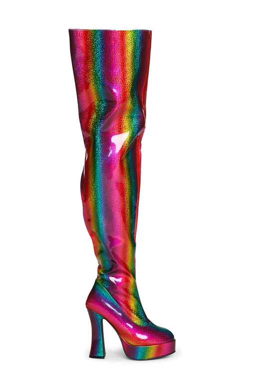 Rainbow 557-Raya Thigh High Boots