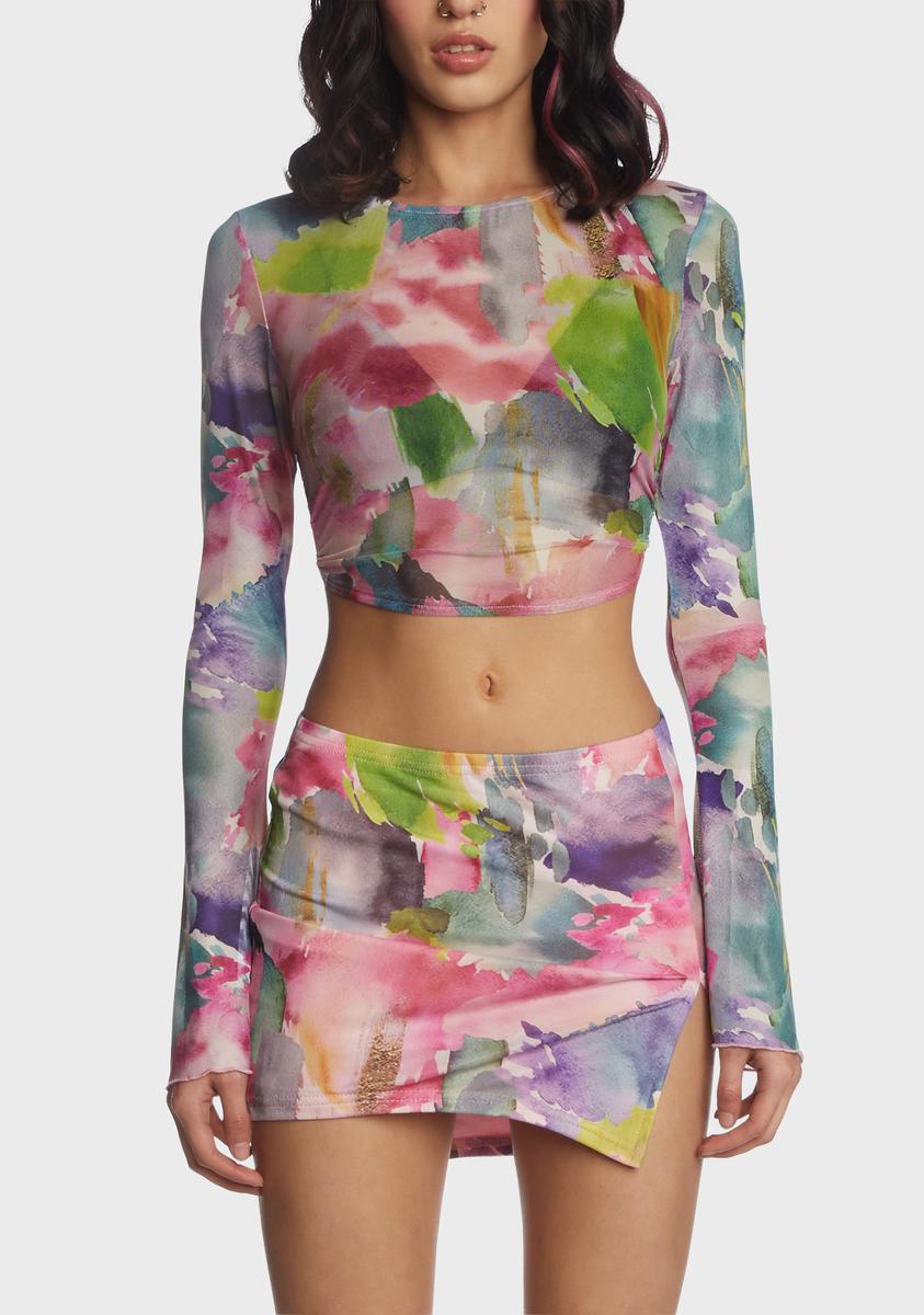 Watercolor Desires Skirt Set