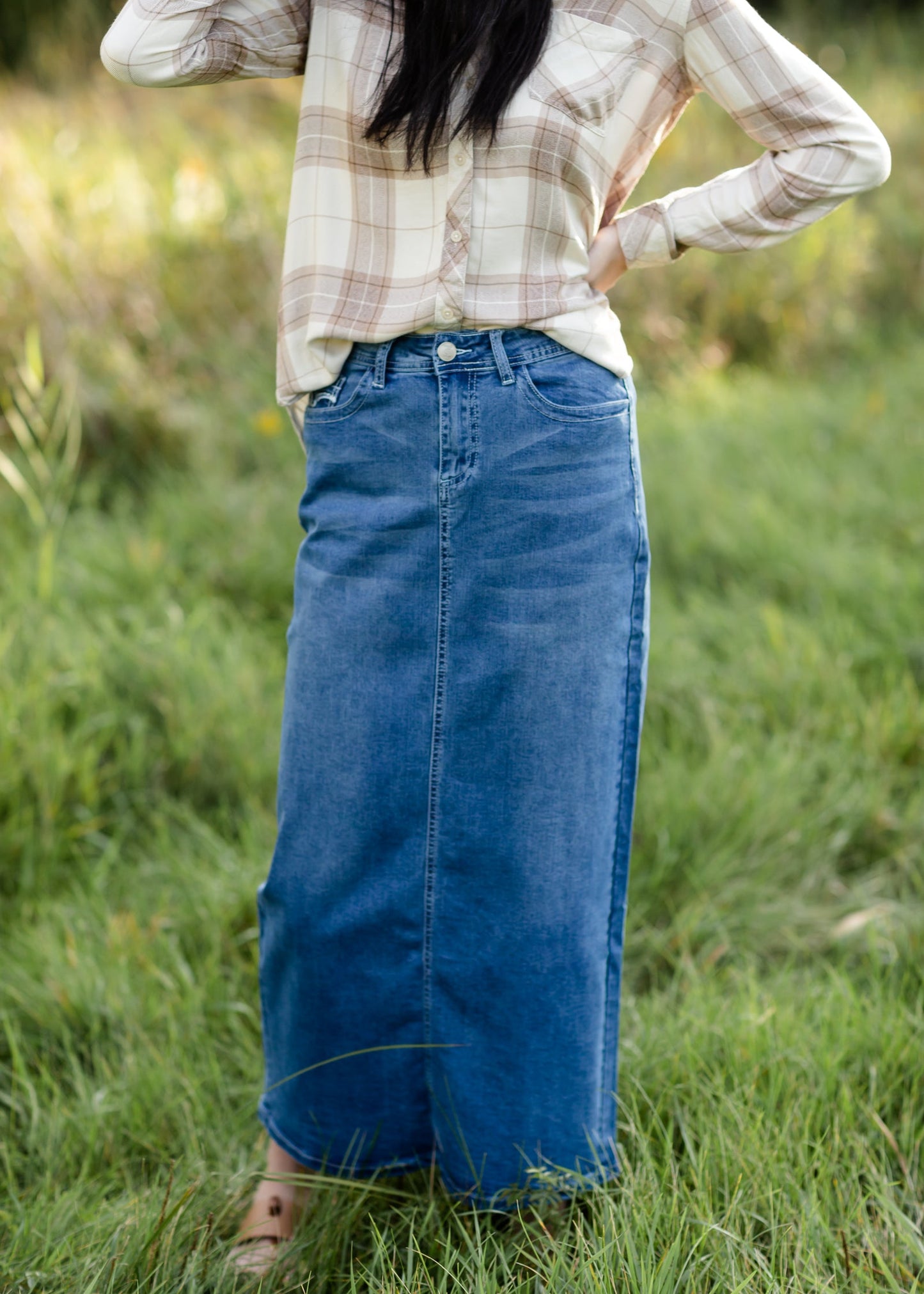 Stella Light Long Denim Skirt - FINAL SALE
