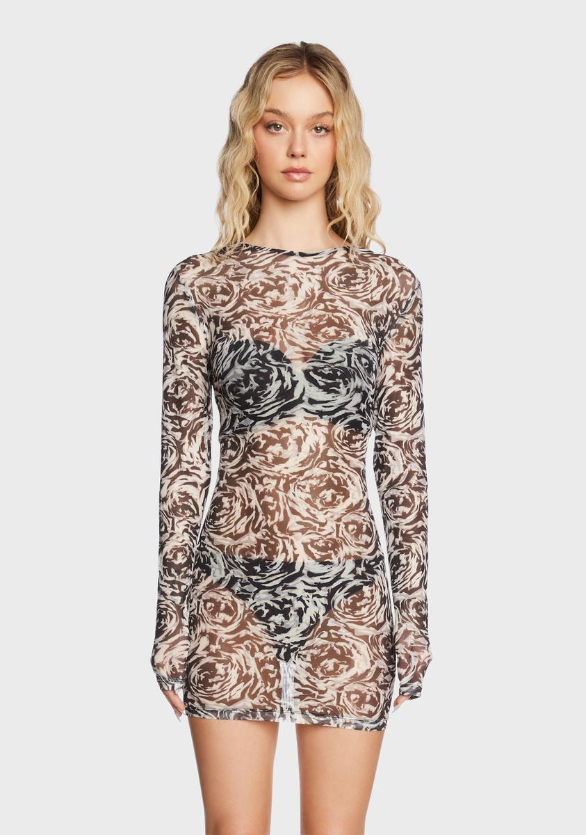 Six Senses Mesh Mini Dress