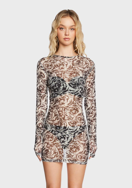Six Senses Mesh Mini Dress