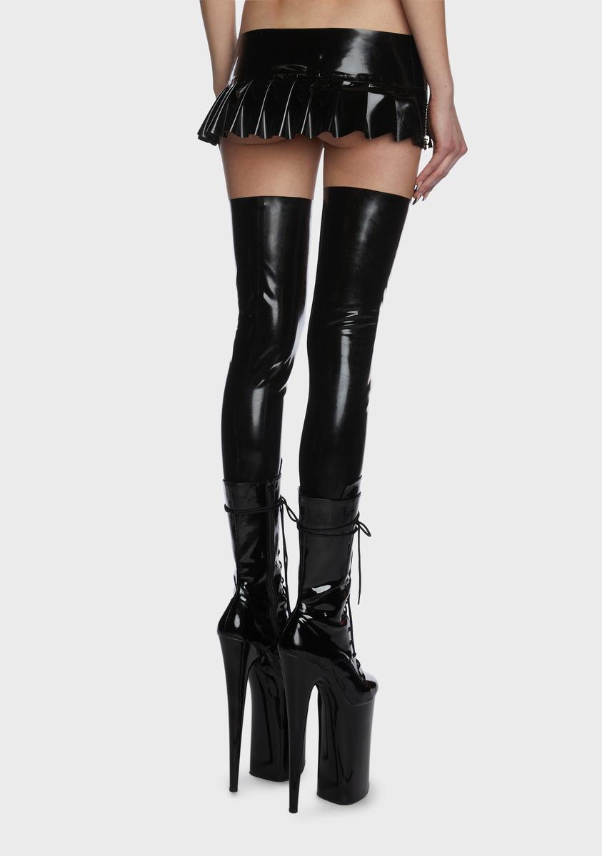 Angel Latex Mini Skirt