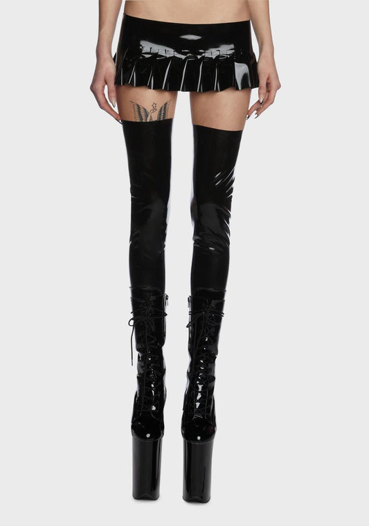 Angel Latex Mini Skirt