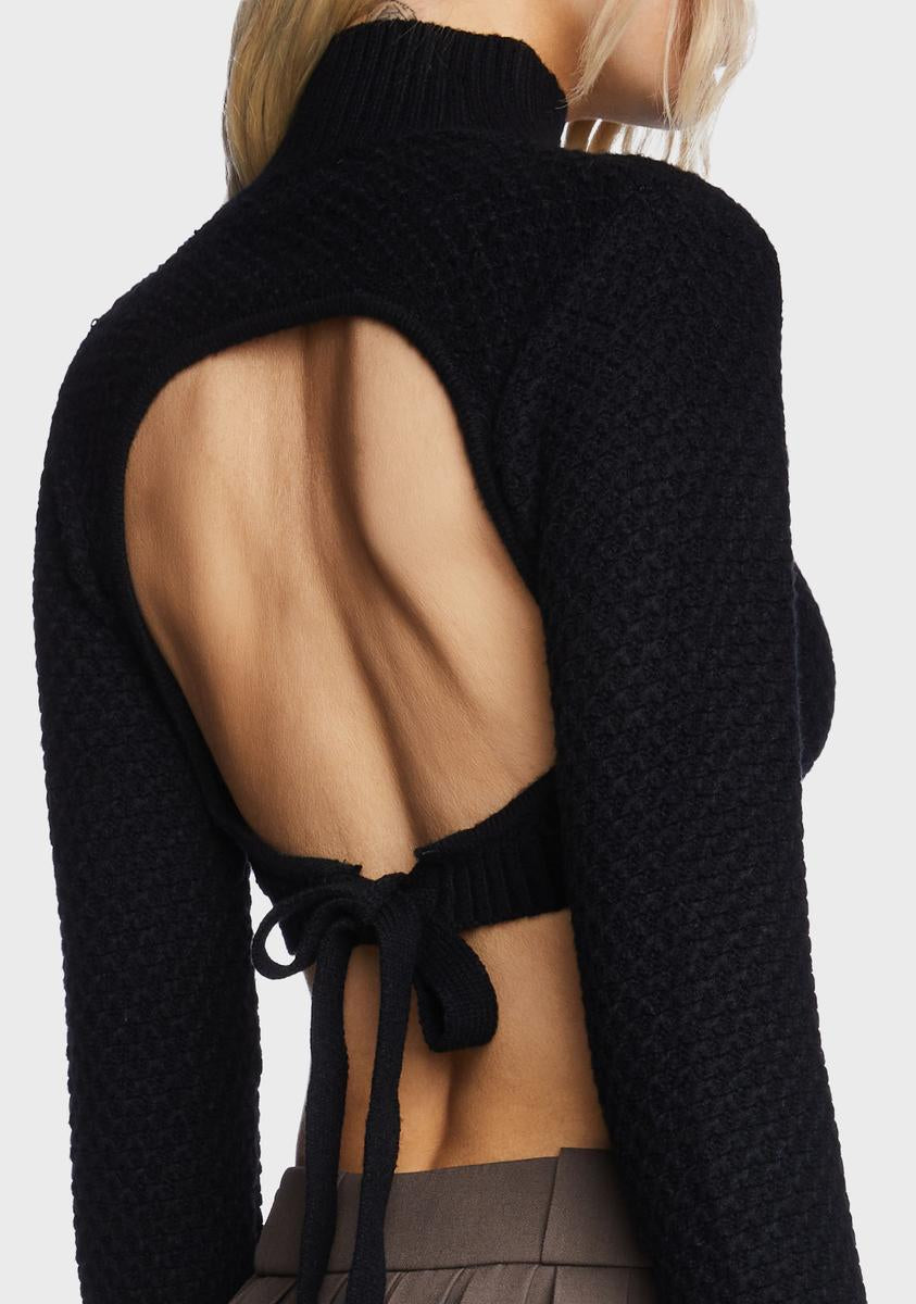 Brynn Open Back Cropped Sweater