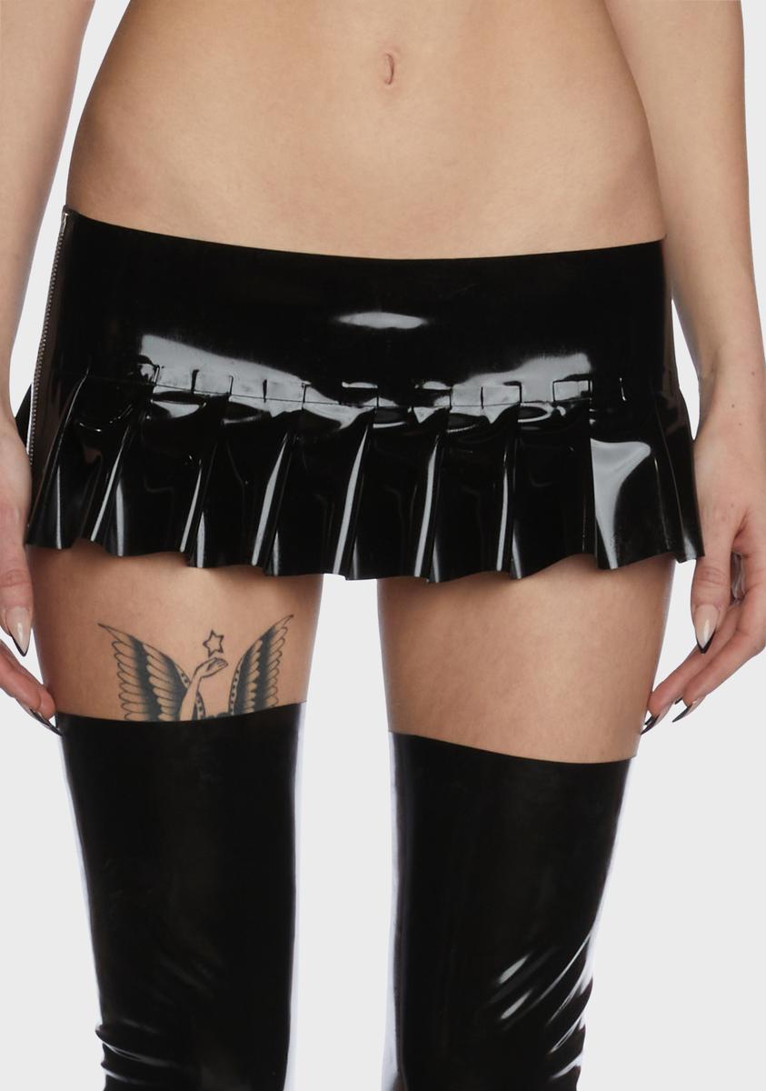 Angel Latex Mini Skirt