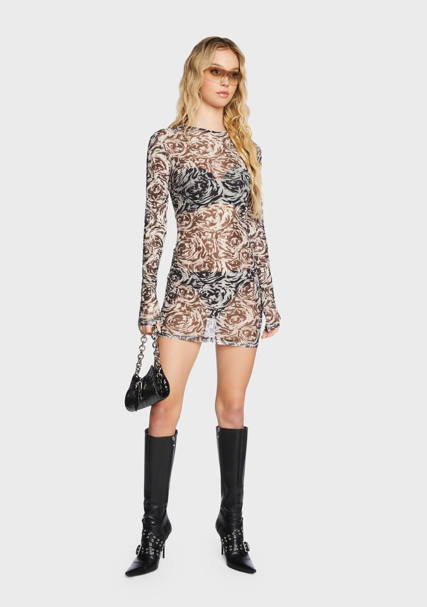 Six Senses Mesh Mini Dress